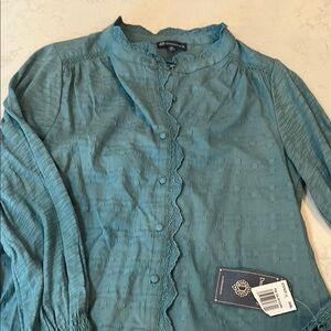 Democracy Teal Blouse